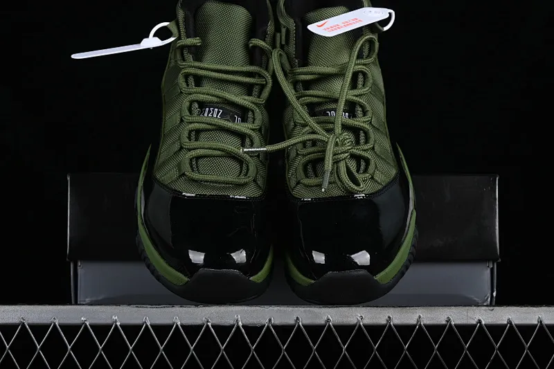 All categories Air Jordan Jordan series basketball shoes Air Jordan 11 Air Jordan 11 Retro AJ11 Joe 11 black and green high-top basketball shoes CT8012-300